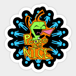 Peace is NICE Sticker